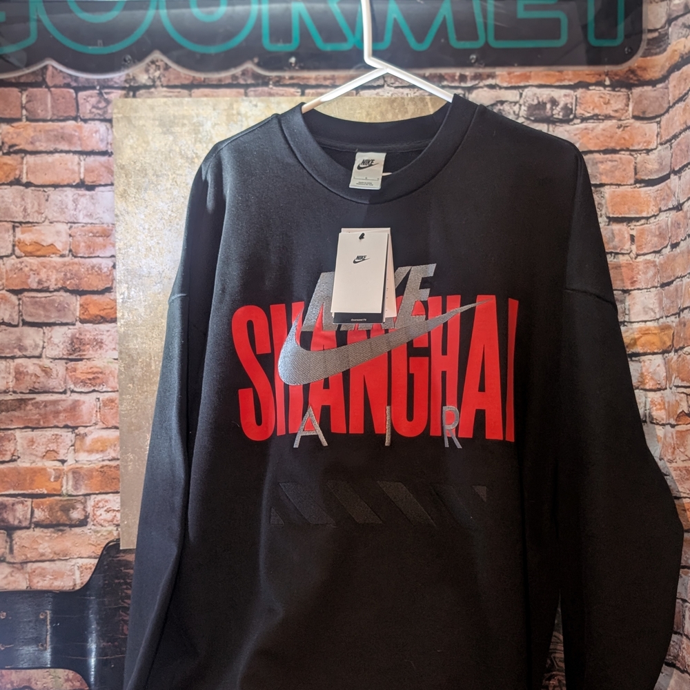 Nike Black and Red Shanghai Air Men's Shirt, NWT, Mens Size Large, Asking 65$.